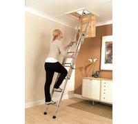 YOUNGMAN / WERNER ORIGINAL EASIWAY EASYWAY LOFT LADDER 3 SECTION ALUMINIUM