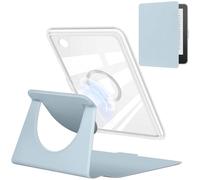 YoungMe 360 Degree Rotating Case for 6" Kobo Clara 2E 2022 Released, Detachable Magnetic Design Protective Adjustable Stand Cover Clear Back with Auto Sleep/Wake (Light Blue)