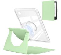 YoungMe 360 Degree Rotating Case for 6" Kobo Clara Colour 2024 Released, Detachable Magnetic Design Protective Adjustable Stand Cover Clear Back with Auto Sleep/Wake (Light Green)