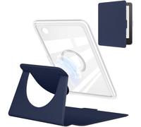YoungMe 360 Degree Rotating Case for 6" Kobo Clara Colour 2024 Released, Detachable Magnetic Design Protective Adjustable Stand Cover Clear Back with Auto Sleep/Wake (Dark Blue)
