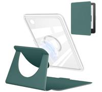 YoungMe 360 Degree Rotating Case for 6" Kobo Clara Colour 2024 Released, Detachable Magnetic Design Protective Adjustable Stand Cover Clear Back with Auto Sleep/Wake (Dark Geen)