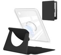 YoungMe 360 Degree Rotating Case for 6" Kobo Clara Colour 2024 Released, Detachable Magnetic Design Protective Adjustable Stand Cover Clear Back with Auto Sleep/Wake (Black)