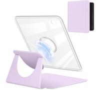 YoungMe 360 Degree Rotating Case for 7" Kobo Libra Colour 2024 Released, Detachable Magnetic Design Protective Adjustable Stand Cover Clear Back with Auto Sleep/Wake (Light Purple)