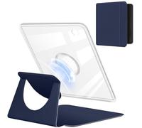 YoungMe 360 Degree Rotating Case for 7" Kobo Libra Colour 2024 Released, Detachable Magnetic Design Protective Adjustable Stand Cover Clear Back with Auto Sleep/Wake (Dark Blue)