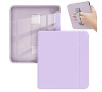 YoungMe Case for 7" Kobo Libra Colour 2024 Released, Ultra Clear Soft Light Transparent TPU Back Cover with Hand Strap, Auto Wake/Sleep (Light Purple)