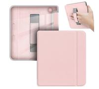 YoungMe Case for 7" Kobo Libra Colour 2024 Released, Ultra Clear Soft Light Transparent TPU Back Cover with Hand Strap, Auto Wake/Sleep (Pink)
