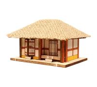 Youngmodeler Hobby Wooden Model Kits Traditional Korean Two-Bay Thatched Cottage Diorama Kit
