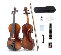 YoungMonic 1/2 Violin Set for Beginners Violin Fiddle Set for Beginners with Shoulder Rest Bow Bridge Hard Case and Extra 4strings