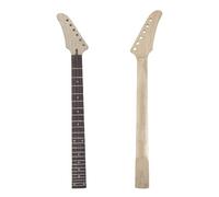 YoungMonic 24 Fret Electric Guitar Replacement Neck, 25.5" Scale Maple Neck Rosewood Fretboard Without Binding, Top Adjust Truss Rod Locking Nut Bolt-On Heel DIY Unfinished Guitar Parts (Style 2)