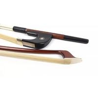 YoungMonic 3/4 Upright Double Bass Bow Brazilwood German Bow Natural Unbleached Mongolia Bow Hair Well Balanced (01)