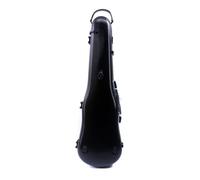 YoungMonic 4/4 Carbon Fiber Violin Case Robust Yet Lightweight Around 2kg Includes 2 Bow Holder and 2 Straps (Black)