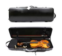 YoungMonic 4/4 Full Size Carbon Fiber Violin Case with Rectangular Code Lock, Lightweight and Colourful, Strong Strap Violin Bag (Champagne with Code Lock)