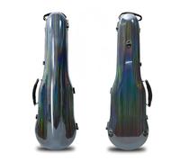 YoungMonic 4/4 Full Size Violin Case Carbon Fiber Case Colorful Back Strap Strong Light Protection