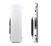 YoungMonic 4/4 Full Size Violin Case Carbon Fiber Rectangular Code Lock Lightweight Colourful Case with Strong Strap Violin Bag (White with Code Lock)