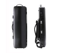 YoungMonic 4/4 Full Size Violin Case Carbon Fiber Rectangular Code Lock Violin Box Lightweight Colourful Case with Strong Strap Violin Bag (Black with Code Lock)