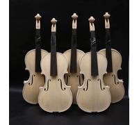 YoungMonic 4/4 Tiger Flame Maple Master Handmade Violin Unfinished White Flame Maple Back, Air-dried Spruce Top, Ebony Fingerboard Handcrafted Art for Musicians (01)