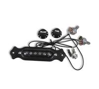 YoungMonic 6-String Electric Guitar Pickup Single Coiled Electric Cigars Box Guitar Pickup Harness With Volumes Tone Pots & Knobs Guitar Part For Electric Guitar Ukulele (Black)