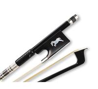 YoungMonic Advance Pernambuco Level Carbon Fiber Violin Bow 4/4 Full Size Frog Natural Bow Hair Bows for Violin (Style 1)