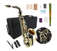 YoungMonic Alto saxophone for beginners adult E Flat Saxophone Beginner Kit with Mouthpiece, Carrying Case, Straps, 10Reeds