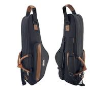 YoungMonic Alto Saxophone Soft Case Black Nylon, Padded Shoulder Strap & Leather Handles, Shockproof with Protective Padding, External Pocket, Lightweight Sax Gig Bag