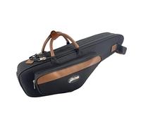 YoungMonic Black Alto Sax Case Saxophone Parts Light Hand Strap Strong Saxophone Case Sax Bag (Black+Brown)