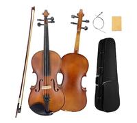 YoungMonic Full Size 4 Strings Viola Meticulously Crafted with Maple Wood Back Top Spruce Wood Adorned Ebony Fingerboard Tailpiece Chin Rest Complete with Case and Bow (16.5 Inch,brown)