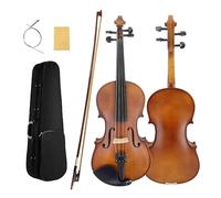 YoungMonic Full Size 4 Strings Viola Meticulously Crafted with Maple Wood Back Top Spruce Wood Adorned Ebony Fingerboard Tailpiece Chin Rest Complete with Case and Bow (16 Inch,brown)