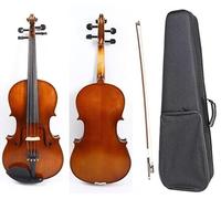 YoungMonic Full Size 4 Strings Viola Meticulously Crafted with Maple Wood Back Top Spruce Wood Adorned Ebony Fingerboard Tailpiece Chin Rest Complete with Case and Bow (15.5 Inch,brown)