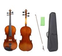 YoungMonic Full Size 4 Strings Viola Meticulously Crafted with Maple Wood Back Top Spruce Wood Adorned Ebony Fingerboard Tailpiece Chin Rest Complete with Case and Bow (15 Inch,brown)