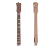 YoungMonic Mahogany Electric Guitar Neck 22 Frets 24.75 Inch Scale Rosewood Fretboard with Binding Normal Nut Set-In Heel Guitar Parts Replacement Unfinished(Black with Diamond Inlay)