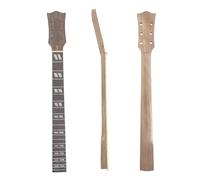 YoungMonic Mahogany Guitar Neck 24.75 Inch Scale, 22 Frets with Binding Rosewood Fingerboard - Matte Black Finish, Right Handed for Bolt-On Guitar Parts Replacement, Unfinished (Diamond Inlay)