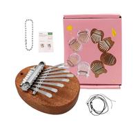 YoungMonic Mini Kalimba Thumb Piano 8 Keys, Portable Mahogany Finger Piano with Carrying Bag, Tune Hammer, Instruction, Musical Gift for Beginners & Adults