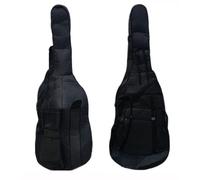 YoungMonic New 3/4 Upright Double Black Bass Oxford Cloth Soft Bag String Bass Bag Thick Padding Waterproof Soft Bag with Adjustable Straps (Black)