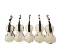 YoungMonic New 4/4 Violin Full Size White Violin Unfinished Flame Maple Back Side Handmade (Flame Maple)