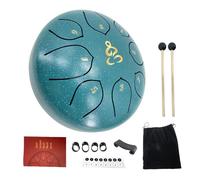 YoungMonic Rain Drum for Outside 6 Inches 8 Notes C Major Steel Tongue Drum Percussion Instrument with Mallets Music Book and Bag