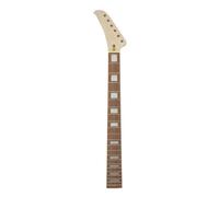 YoungMonic Reversed Guitar Neck 24 Fret 25.5inch Ebony Fretboard Dot Inlay Bolt On Unfinished Guitar Parts