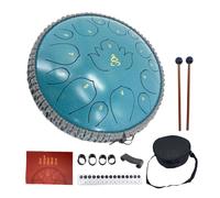 YoungMonic Steel Tongue Drum 13 Inches 15 Notes D Major Steel Drums Rain Chimes for Outside Percussion Instrument with Drum Mallets and Carry Bag