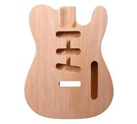 YoungMonic Unfinished DIY Electric Guitar Body Mahogany Electric Guitar Body Blank for Guitar Project SSS pickup holes (Mahogany)