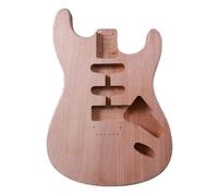 YoungMonic Unfinished Guitar Body - Mahogany Wood, SSH Pickups Hard Tail Bolt-on Heel for Stability Versatile Rich Tone & Durability (01)