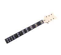 YoungMonic Unfinished Maple Guitar Neck 25.5inch 22Fret Rosewood Fretboard Paddle Head Nice Inlay guitar Neck Replacement (22Fret 25.5inch)
