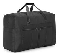 YOUNGOA Large Travel Duffle Bag for Men & Women, 110L Waterproof Foldable Holdall Duffel Bag, Lightweight Weekend Overnight Luggage Bag for Travel, Moving, Black