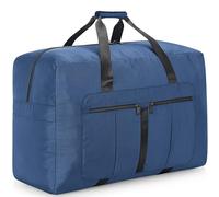 YOUNGOA Large Travel Duffle Bag for Men & Women, 110L Waterproof Foldable Holdall Duffel Bag, Lightweight Weekend Overnight Luggage Bag for Travel, Moving, Blue