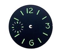 Youngran 34.5MM Watch Dial Compatible for ETA6497/ ETA6498/ST3600/ST3620 Watch Movement Upgrade Repair Part Green Luminous Leisurely (Color : Green)