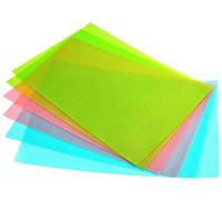 YoungRich 6 Pack Fridge Pads Refrigerator Mats Shelves Drawer Table Mats Multifunctional Anti-Bacterial Anti-fouling Anti-Oil Anti-Freeze Waterproof Moistureproof Blue Green Pink