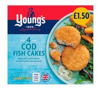 Young's 4 Cod Fish Cakes 200g x Pack of 3
