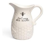 youngs Inc Ceramic Bee Water Pitcher, Multicolor