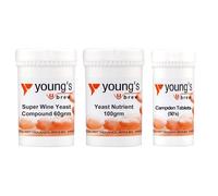 Young's Super Wine Yeast Compound 60g, Brewing Yeast Nutrient 100g & Campden Tablets 50pk for Homebrewing Wine, Cider and Mead