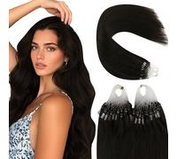 YoungSee 18inch Micro Loop Human Hair Extensions Brown 50s 50g Reflections Remy Micro Hair Extensions Real Human Hair Dark Brown for Bridal Look Natural Looking Cold Fusion Smooth Texture Stylish
