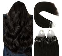 YoungSee 24inch Micro Loop Hair Extensions Real Human Hair Dark Brown for Women Natural Remy Micro Hair Extensions Brown Cold Fusion Lightweight Longer Instantly Undetectable Double Drawn 50s 50g