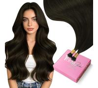 YoungSee Nano Ring Hair Extensions Brown,20inch Nano Beads Hair Extensions Ash Brown,Pre Bonded Human Hair Extensions Nano,for Salon,Cold Fusion,Silky Straight 50s 50g